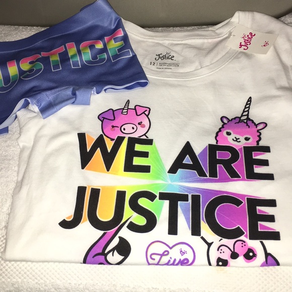 Justice Other - Justice 2-pc NWT shirt 👚 and panties size 12